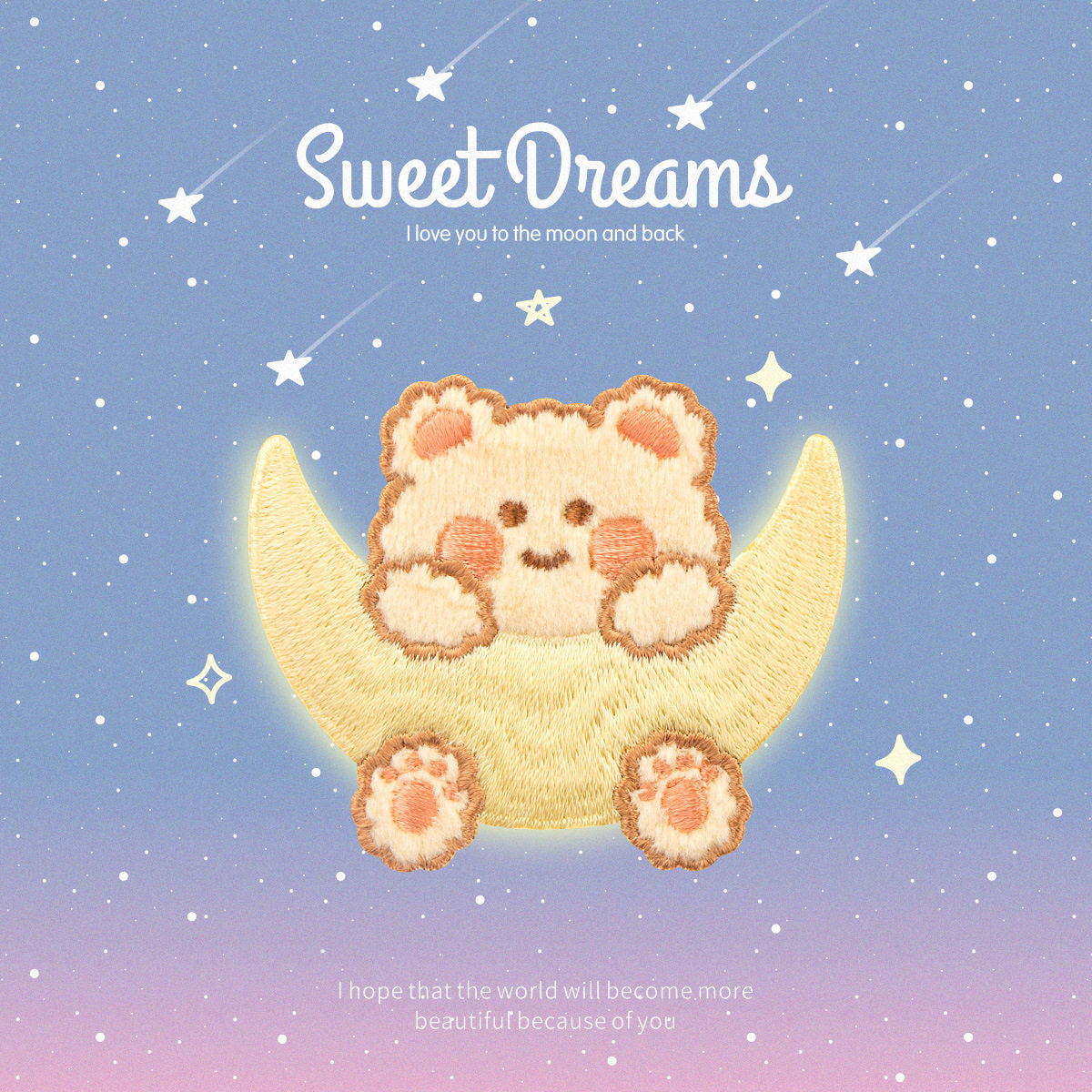 Plush Bear Scarf Embroidery Patch