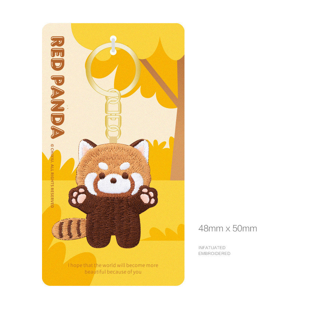 Adorable Red Panda Embroidery Patch