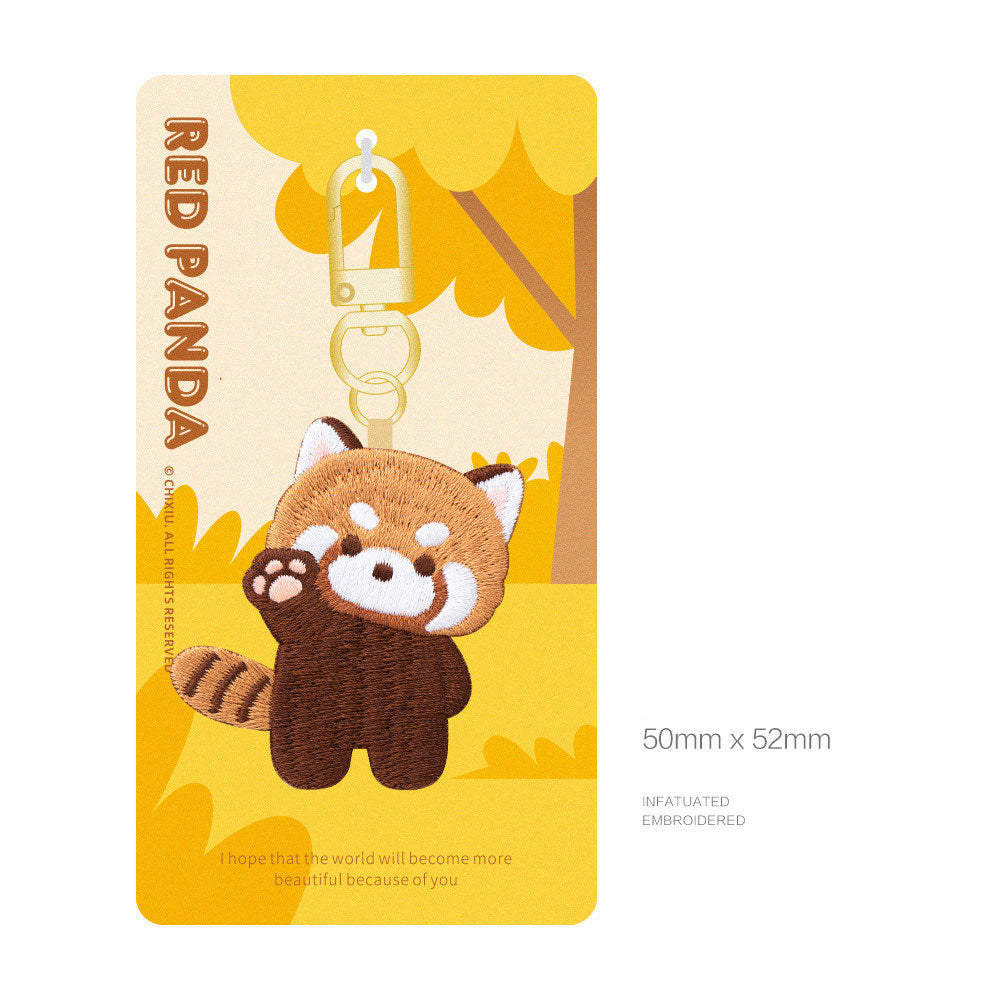 Adorable Red Panda Embroidery Patch