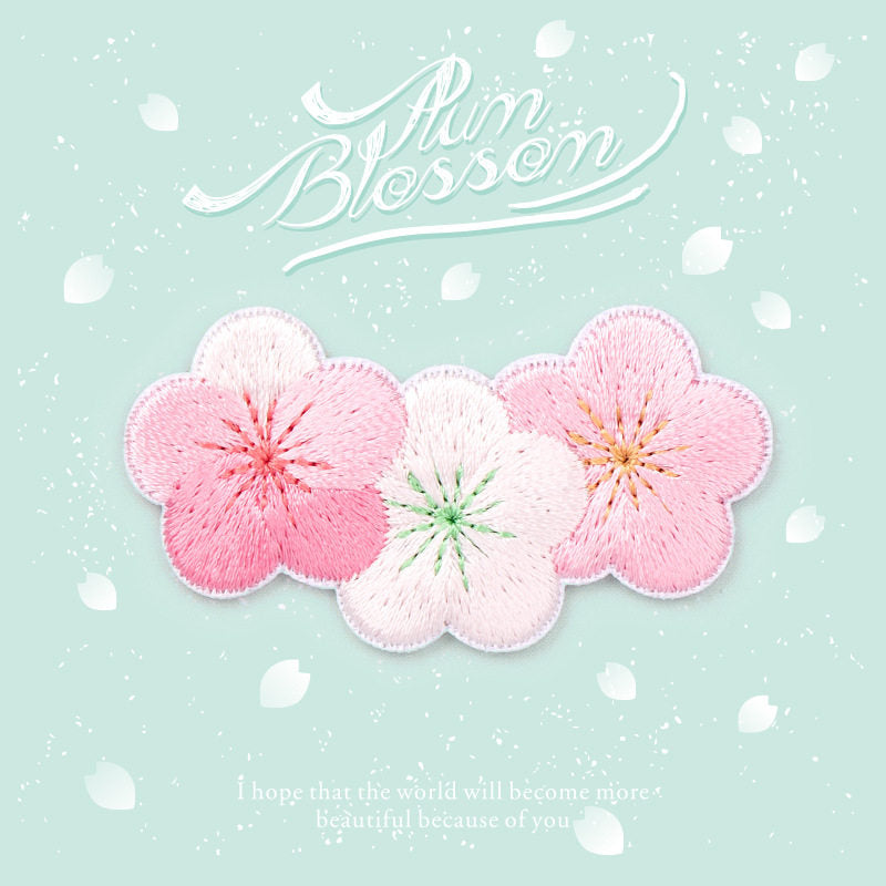 Fragrant Plum Blossom Embroidery Patch