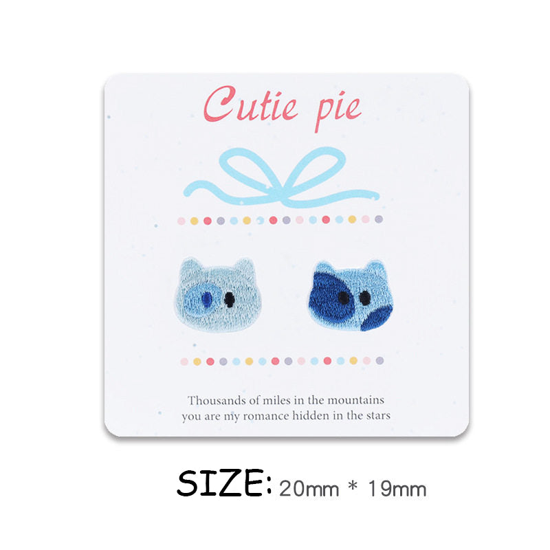 Cute Little Kitten Head Embroidery Patch