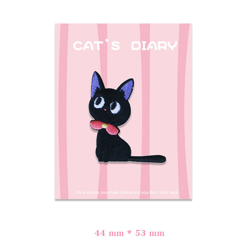 Black Cat Embroidery Patch