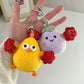 Eggplant doll crochet DIY kit, a gift for friends, a crocheted pendant bag.