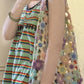 DIY crocheted bag kit with yarn, flower knitting, shoulder bag