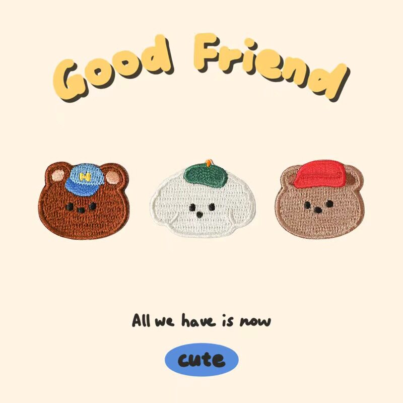 Cartoon Bear Embroidery Patch