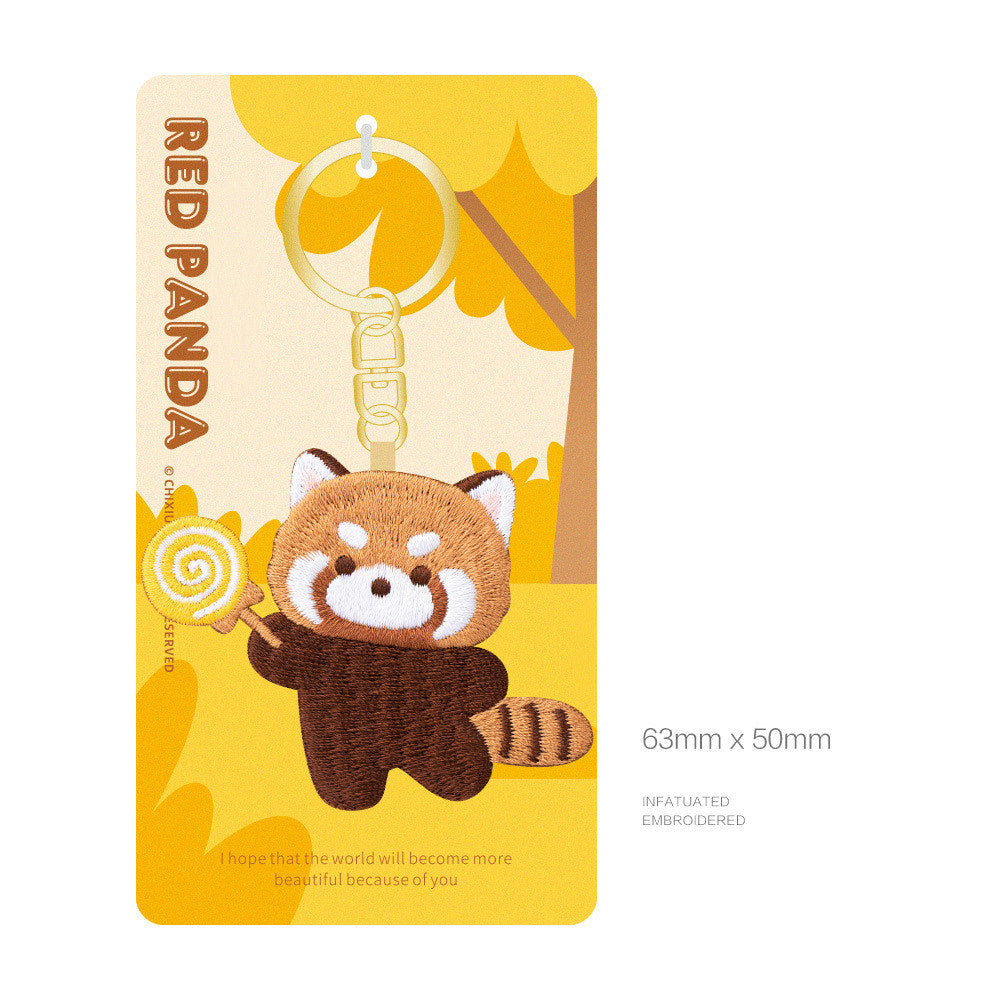 Adorable Red Panda Embroidery Patch