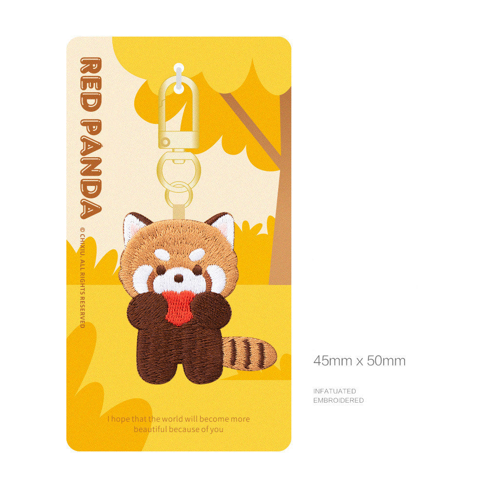 Adorable Red Panda Embroidery Patch