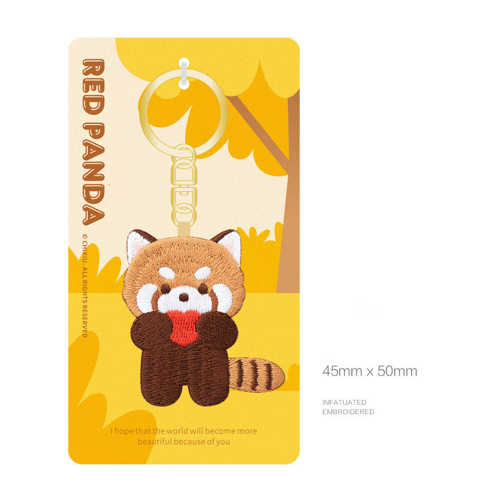 Adorable Red Panda Embroidery Patch