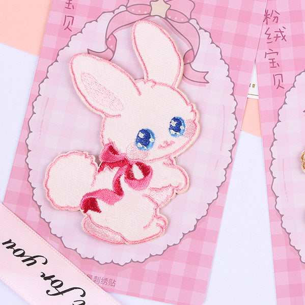 Soft and Cute Rabbit Embroidery Patch