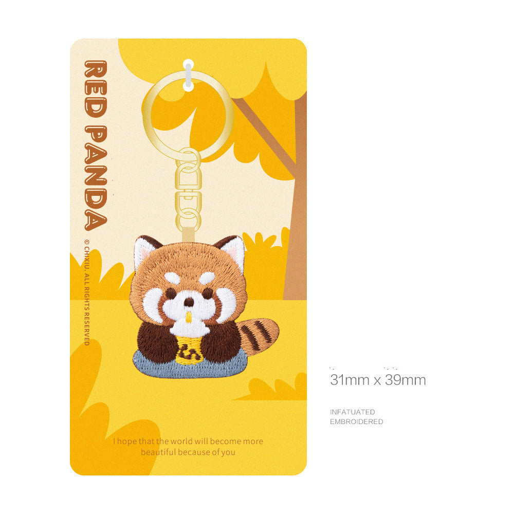 Adorable Red Panda Embroidery Patch