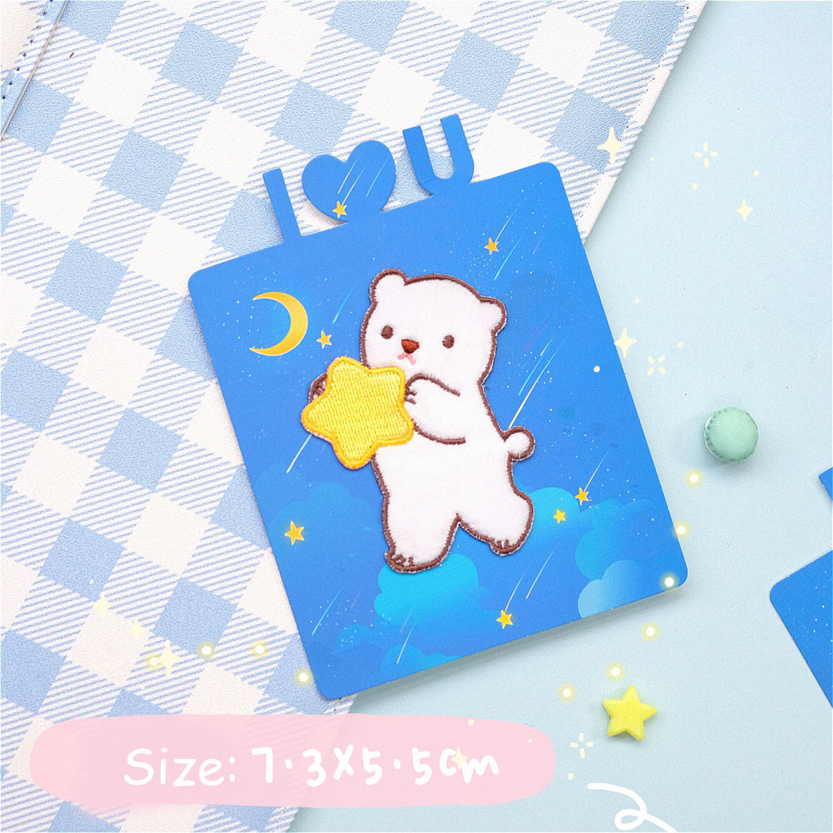Plush Bear Scarf Embroidery Patch