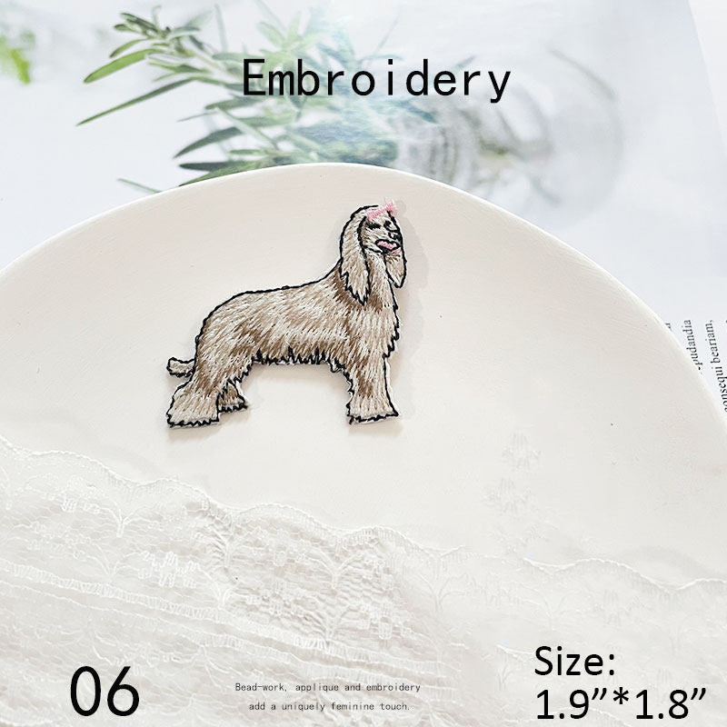 Cute Little Puppy Iron-on Patch — Animal Embroidery Appliqué
