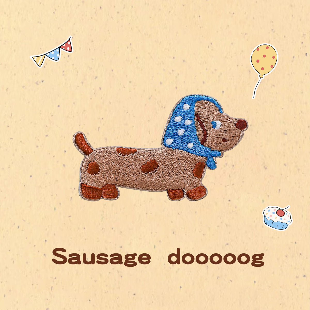 Soft & Cute Dachshund Embroidery Patch