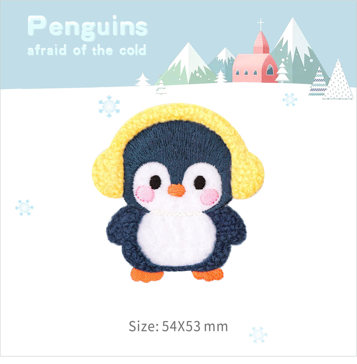 Plush Penguin Embroidery Patch