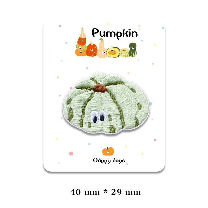 Wacky Pumpkin Embroidery Patch