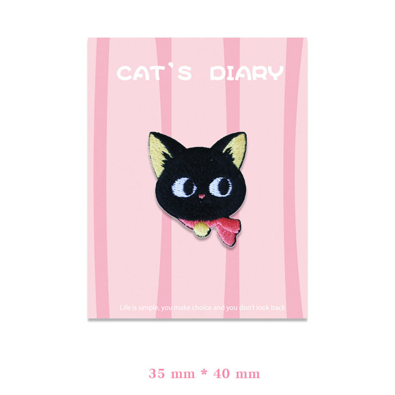 Black Cat Embroidery Patch
