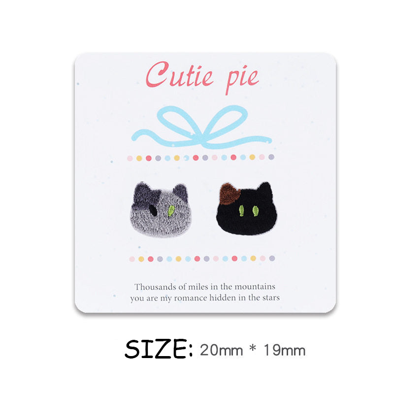 Cute Little Kitten Head Embroidery Patch