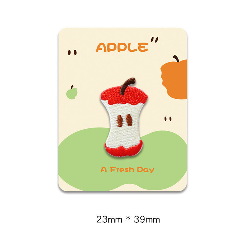 Cartoon Red Apple Embroidery Patch