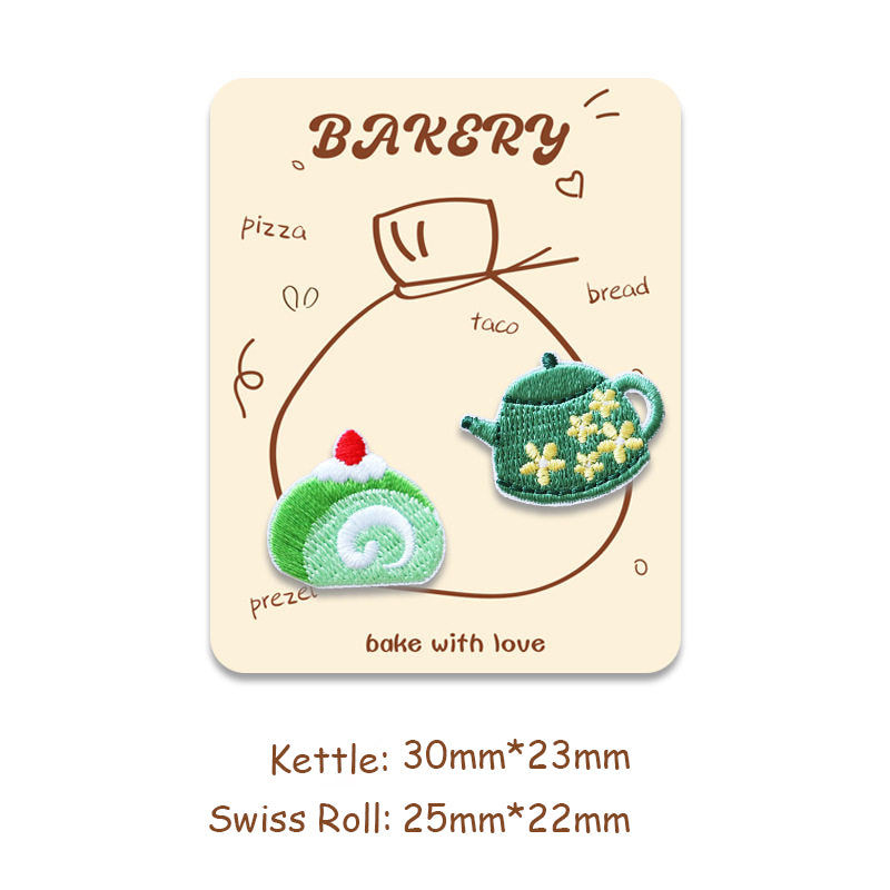 Cartoon Bread Snack Embroidery Patches