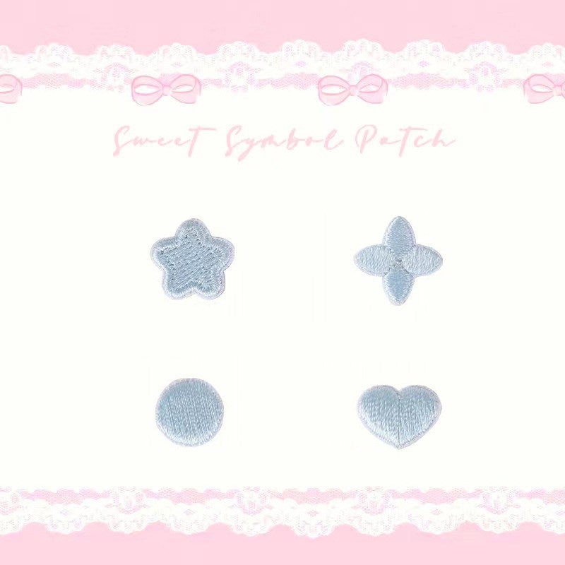 Heart & Star Embroidered Patch