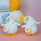 Handmade DIY "Back-to-School Duck" Keychain — Crochet Kit (Yarn & Materials) — Knitted Doll Gift