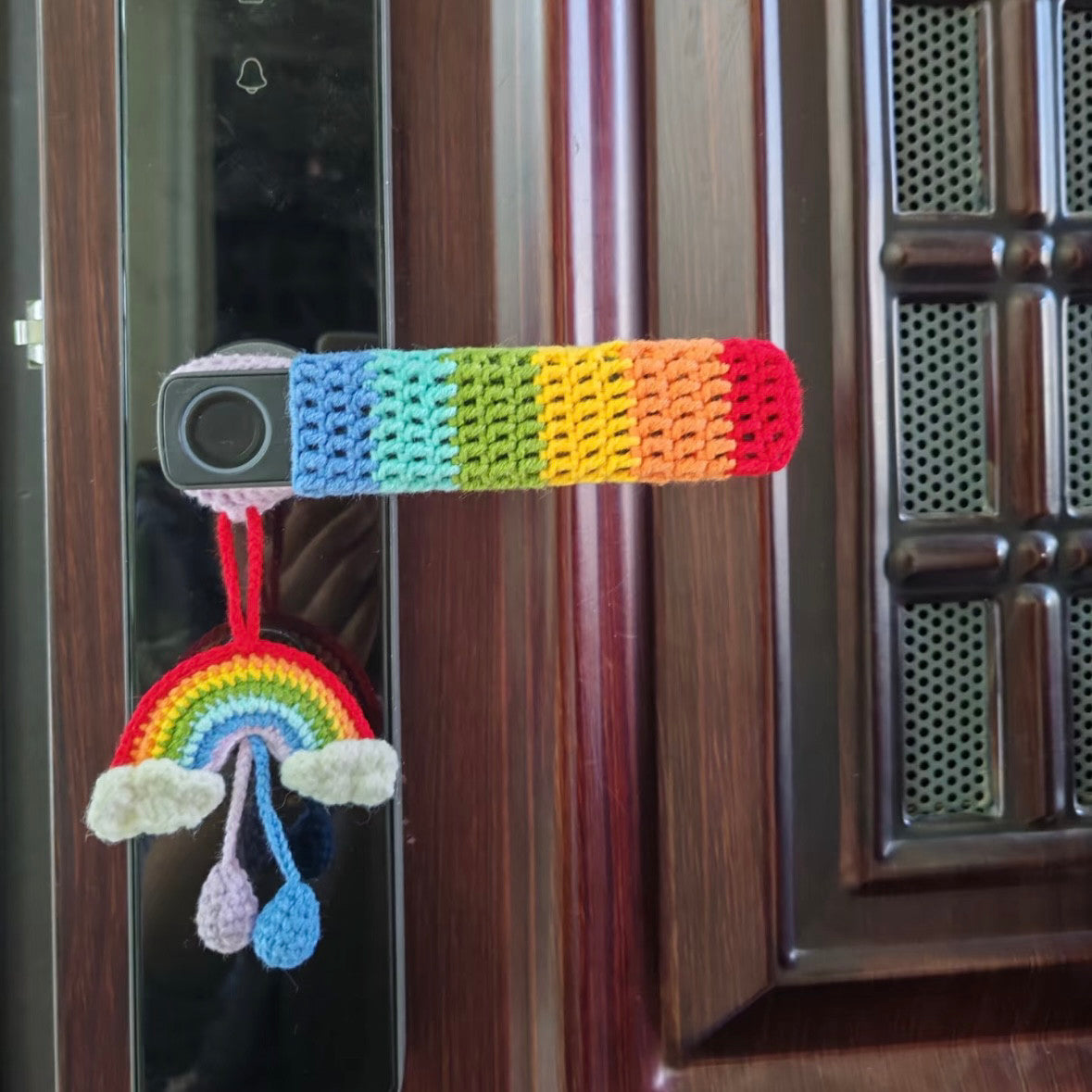 DIY DIY Dopamine Rainbow Wool Door Curtain Knitting Material Pack Crochet Crochet Cute Furniture Decorative Curtains