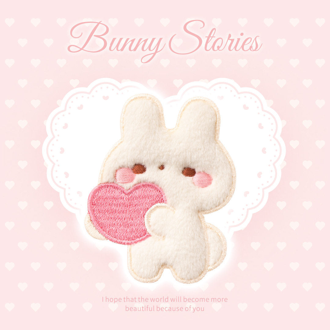 Soft and Cute Rabbit Embroidery Patch