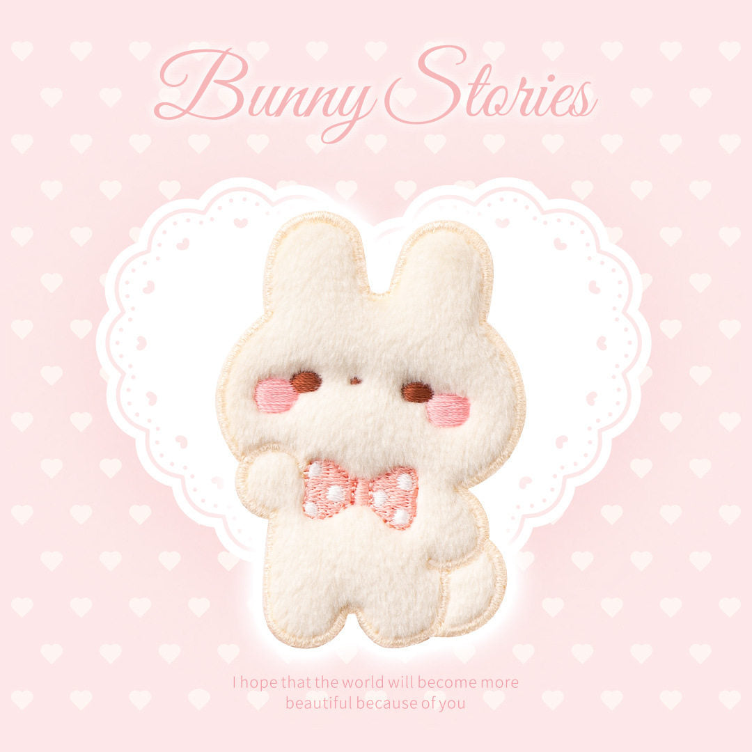 Soft and Cute Rabbit Embroidery Patch