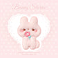 Soft and Cute Rabbit Embroidery Patch