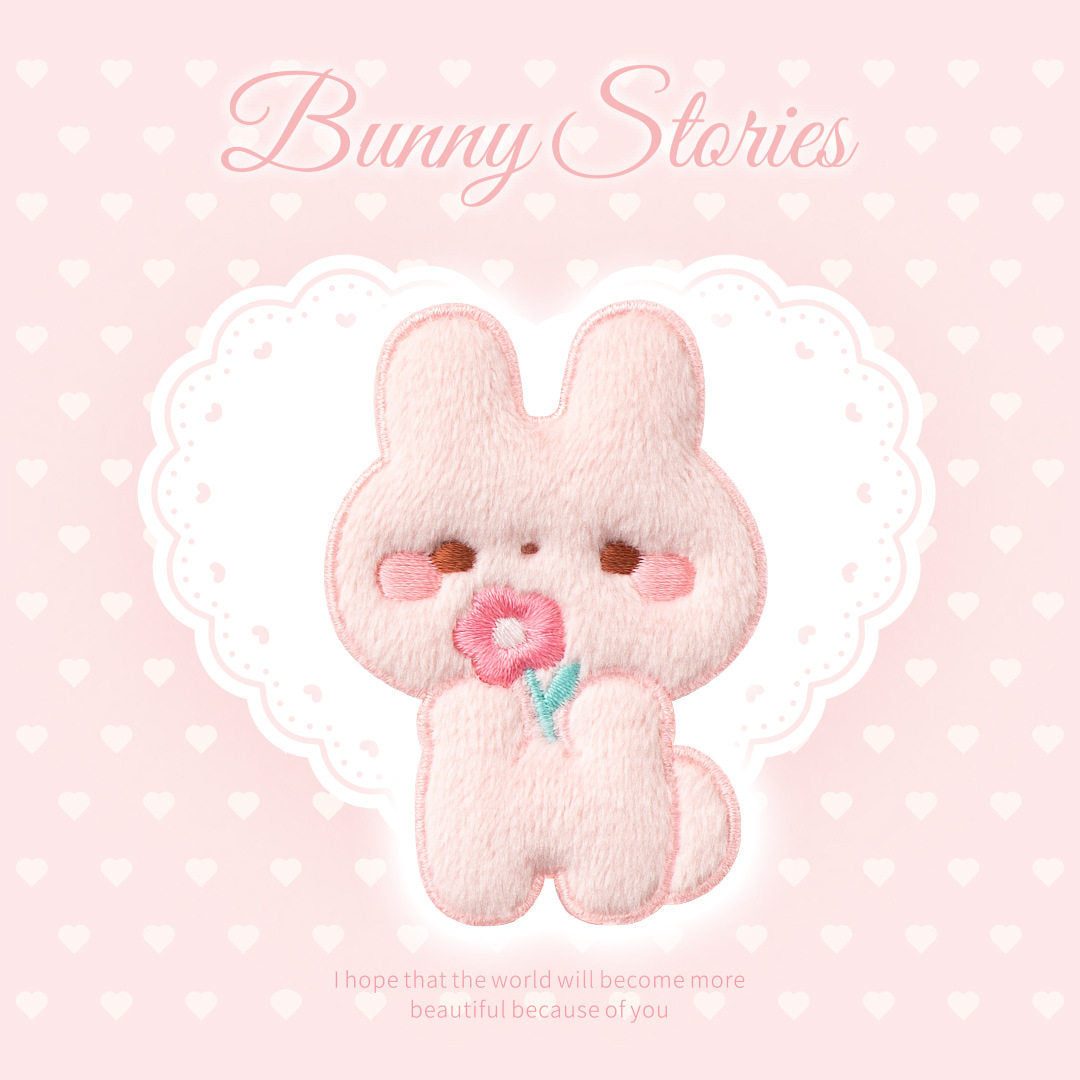 Soft and Cute Rabbit Embroidery Patch