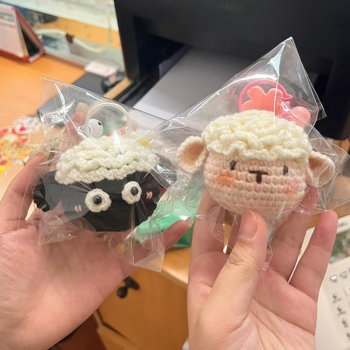 DIY Mini Sheep Keychain/Pendant - Knitted Craft