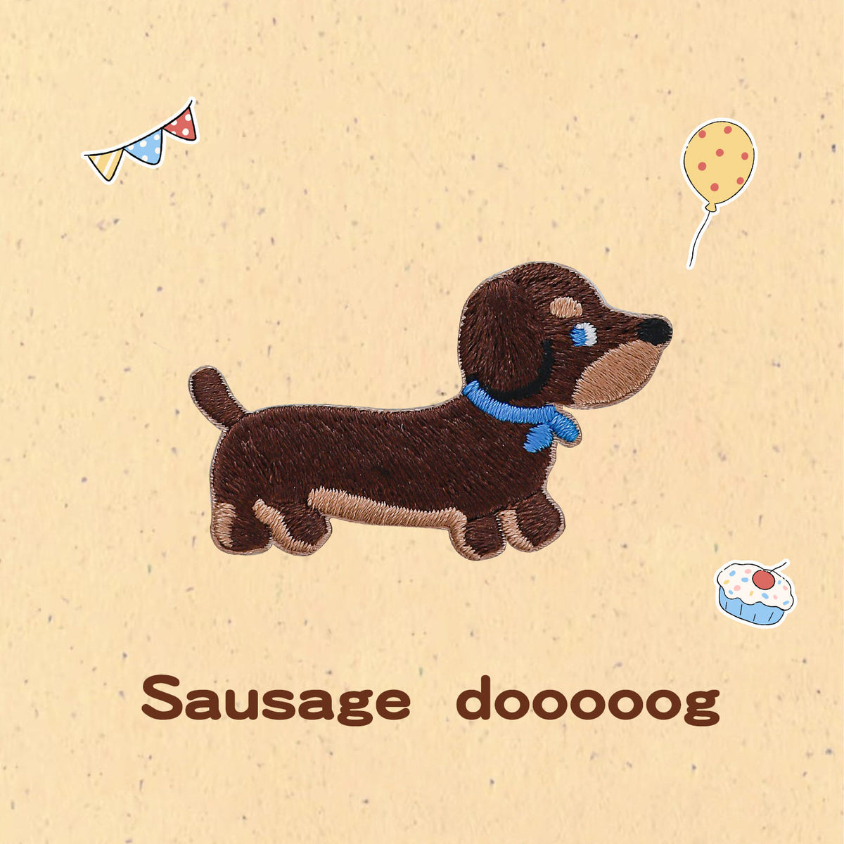 Soft & Cute Dachshund Embroidery Patch