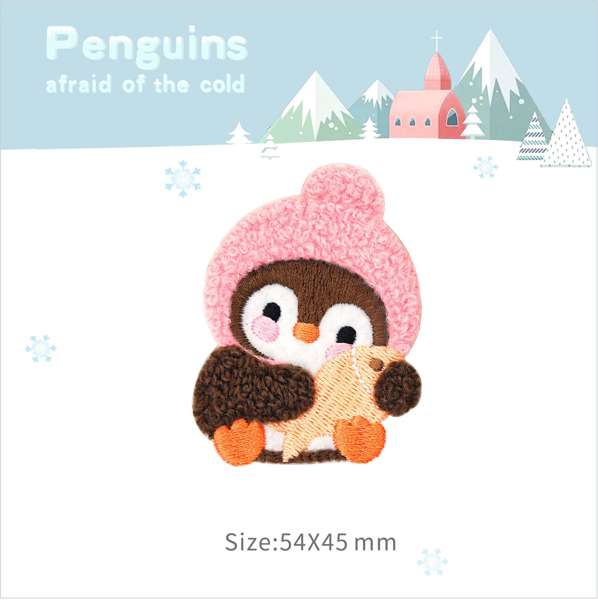 Plush Penguin Embroidery Patch