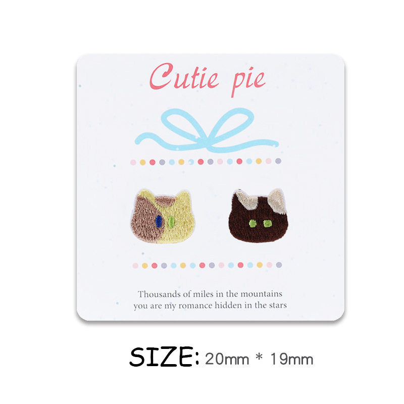 Cute Little Kitten Head Embroidery Patch