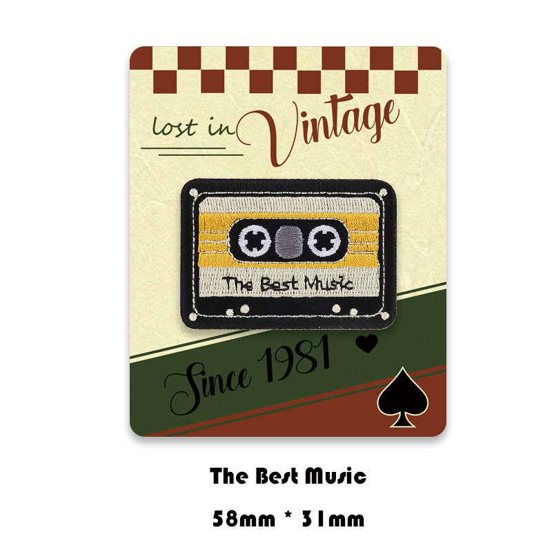 Retro Cassette Embroidery Patch