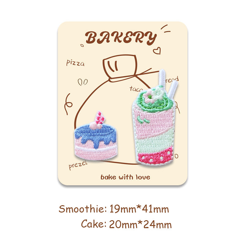 Cartoon Bread Snack Embroidery Patches