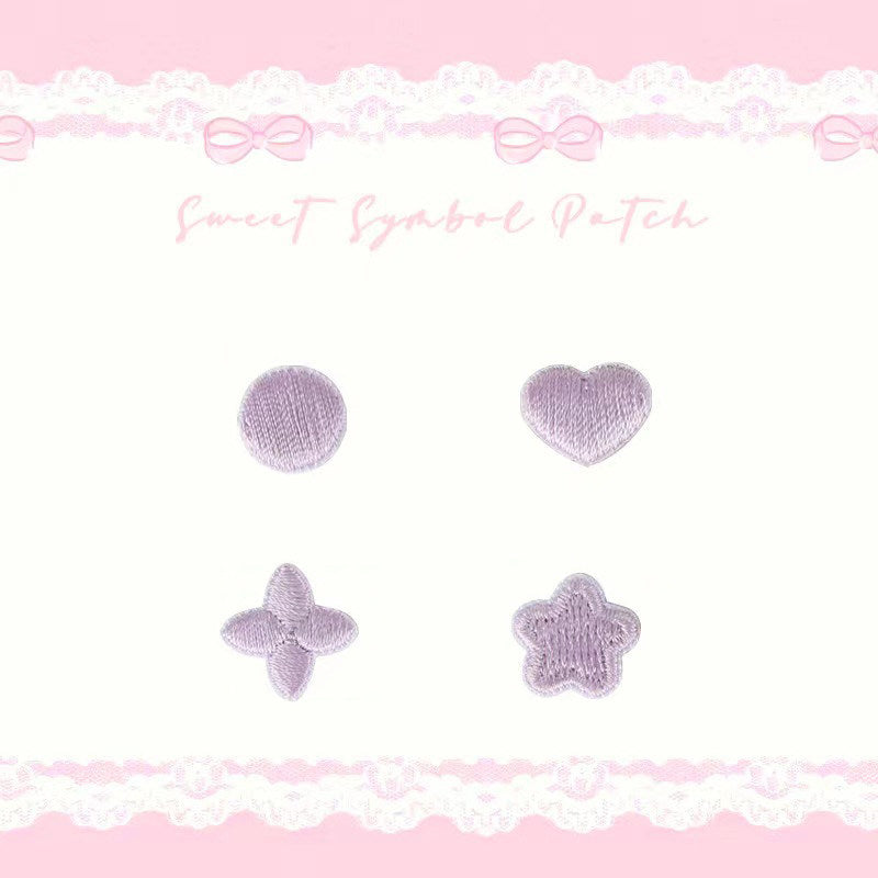 Heart & Star Embroidered Patch