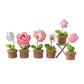 Crochet DIY kit Mini potted plant bouquet, handmade yarn flowers, homemade tulips, car ornaments