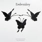 Black Butterfly Embroidery Patch