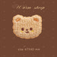 Plush Bear Scarf Embroidery Patch
