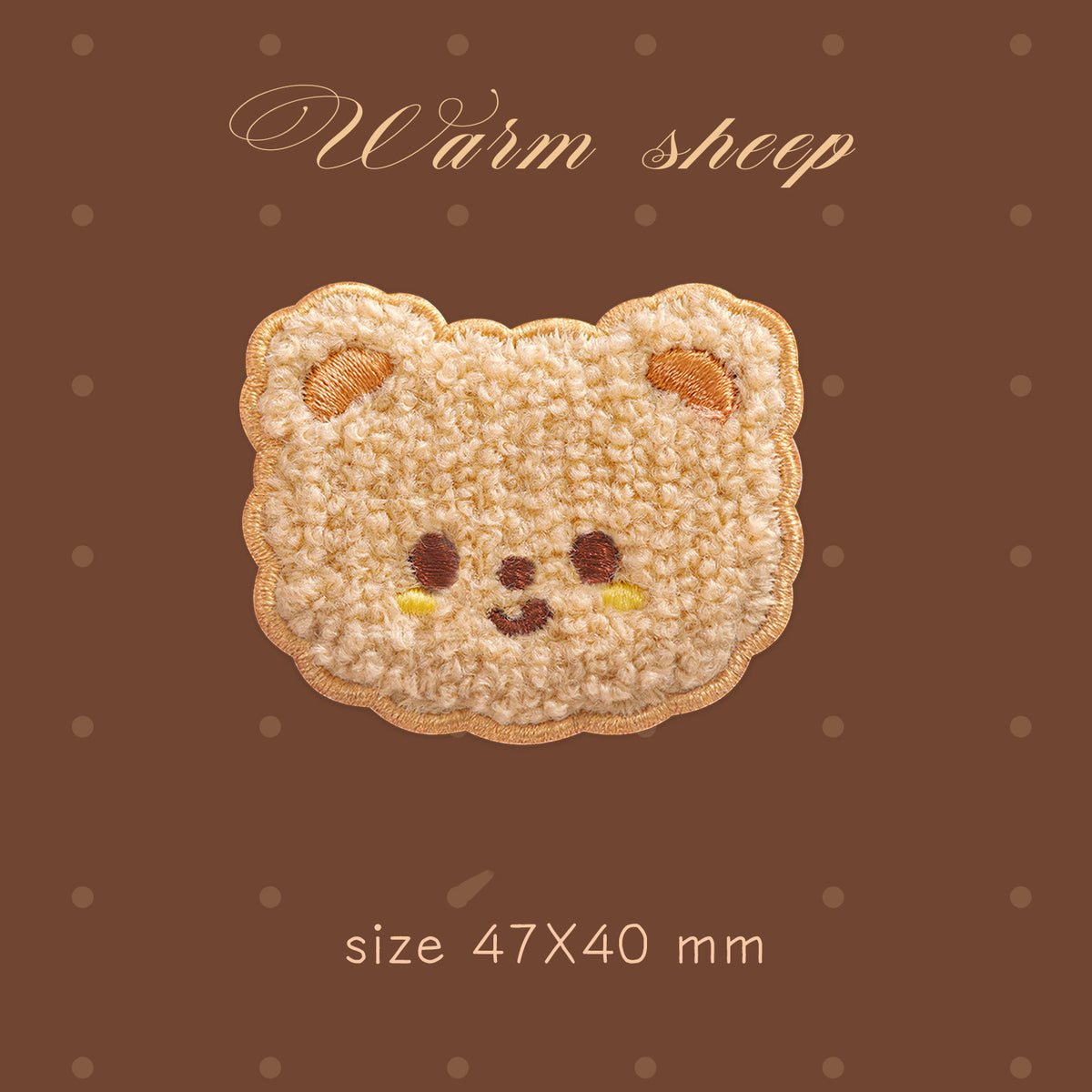 Plush Bear Scarf Embroidery Patch