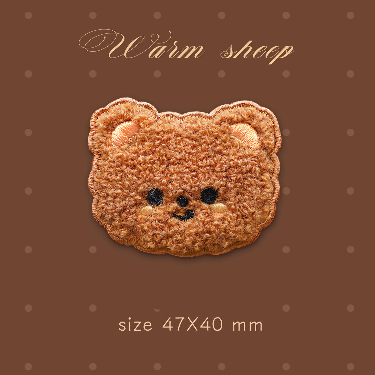 Plush Bear Scarf Embroidery Patch