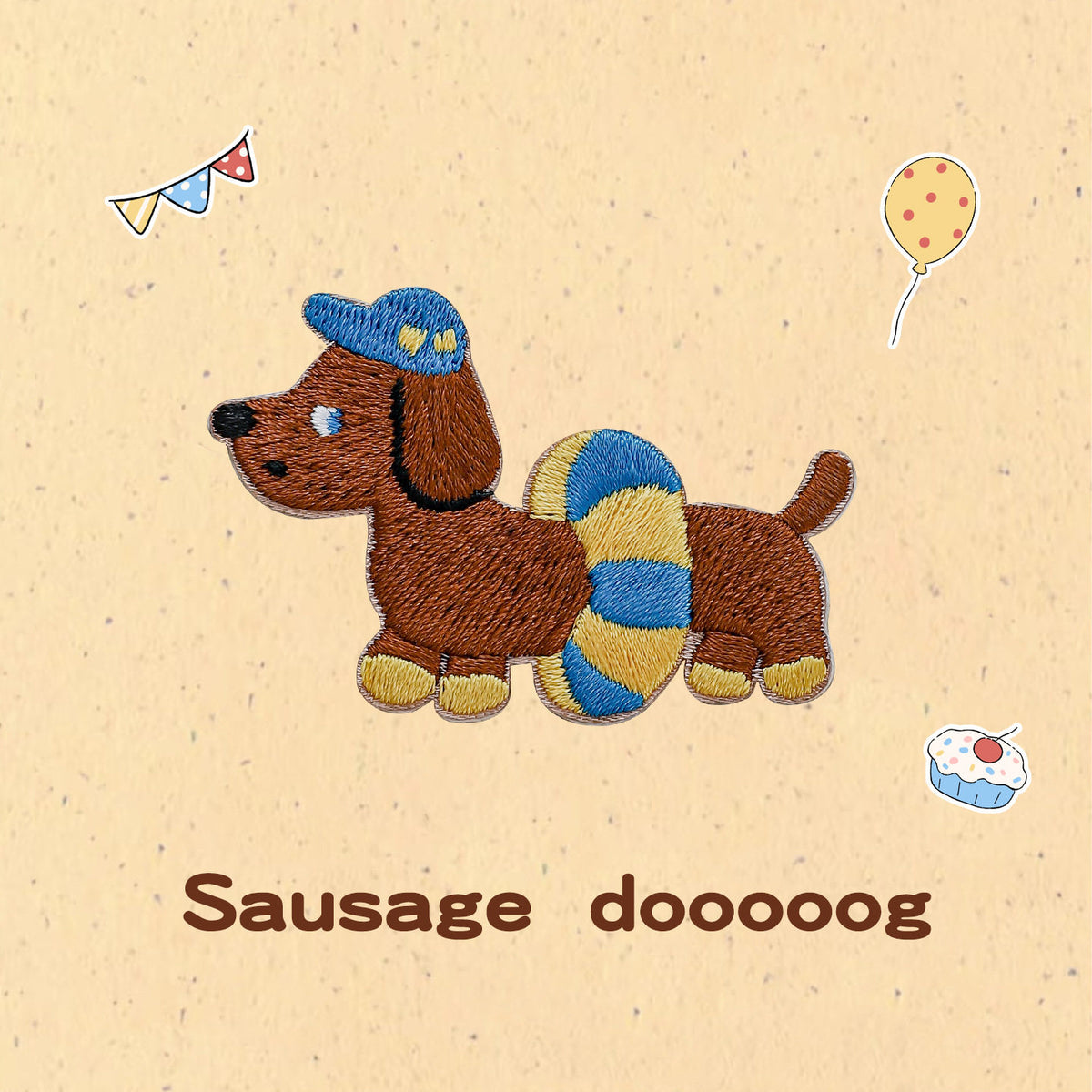 Soft & Cute Dachshund Embroidery Patch