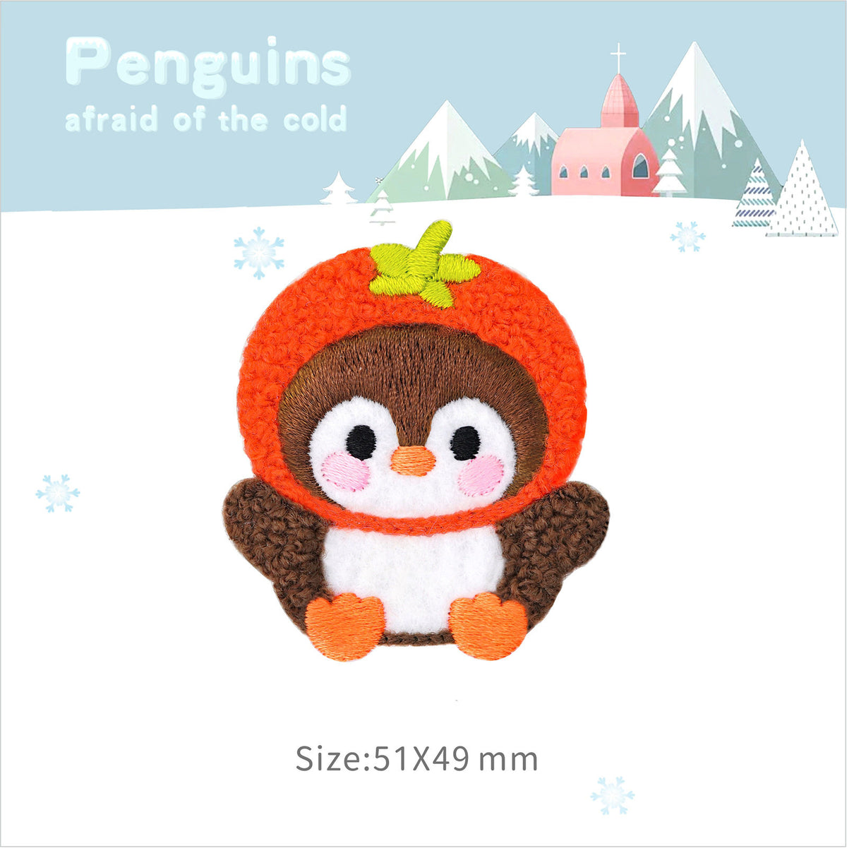 Plush Penguin Embroidery Patch
