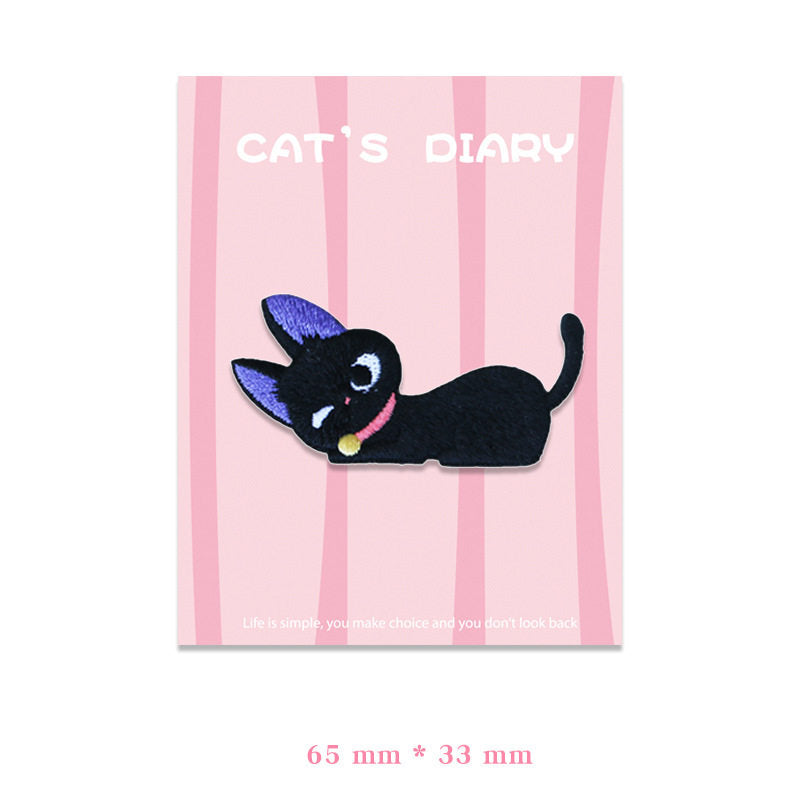 Black Cat Embroidery Patch