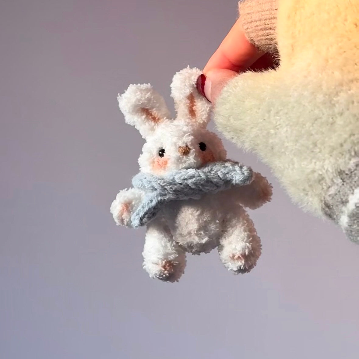 Handmade New Year's gifts,cute bear and rabbit keychains, bag charms, crochet dolls, yarn DIY material kit