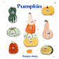 Wacky Pumpkin Embroidery Patch