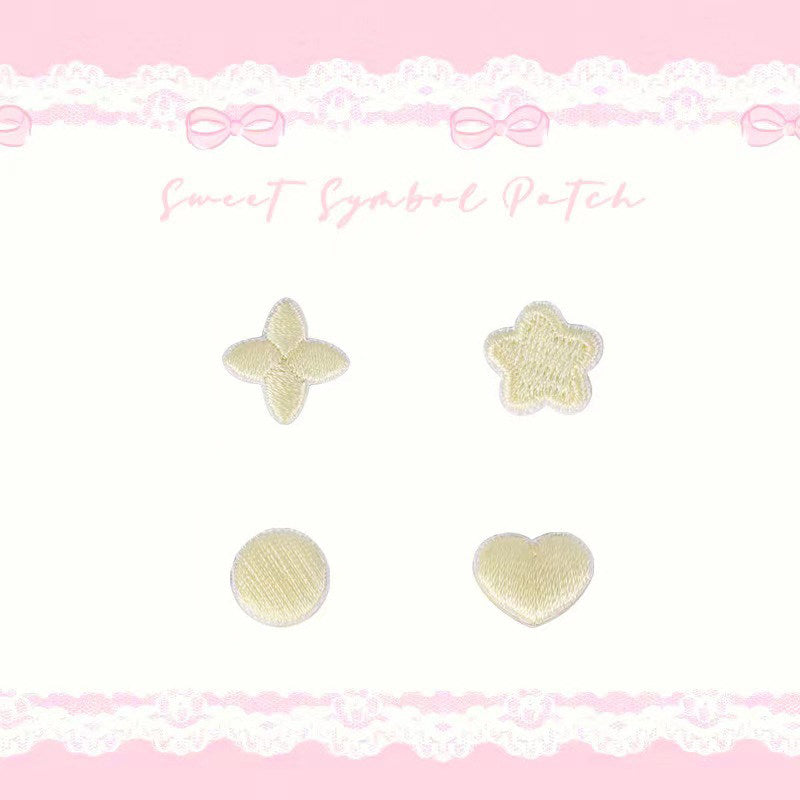 Heart & Star Embroidered Patch