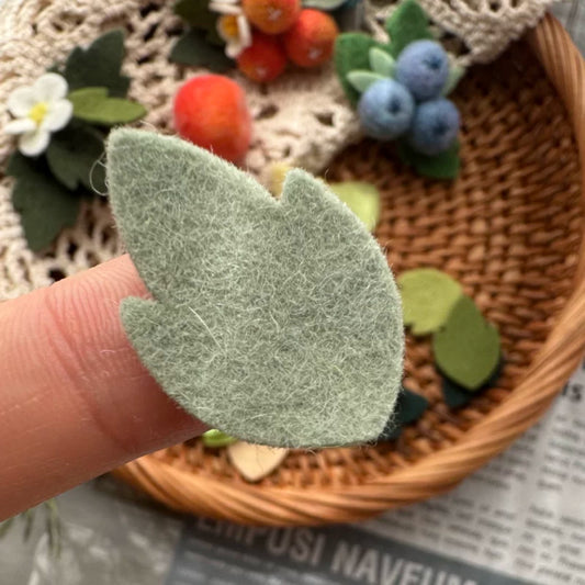 Colorful Pure Wool Felt Leaf Pieces