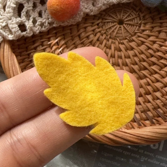 Colorful Basic Pure Wool Felt Fabric Leaves